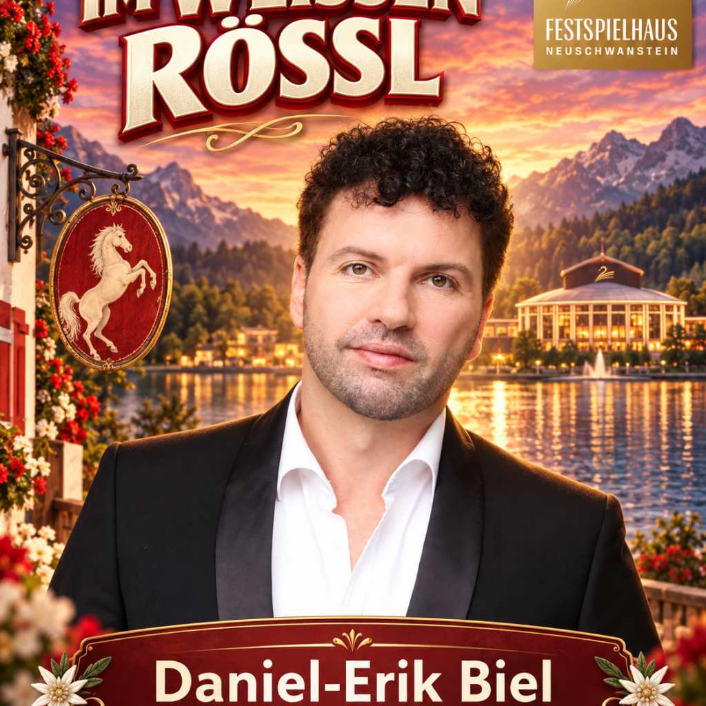 Daniel-Erik Biel als Dr. Otto Siedler in Im weißen Rössl am Festspielhaus Neuschwanstein